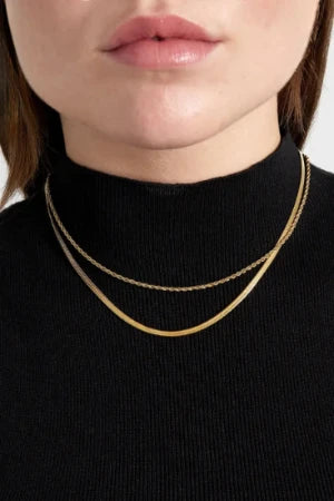 Elegant dobbeltkæde i rustfrit stål – fordi dit outfit fortjener det lille ekstra